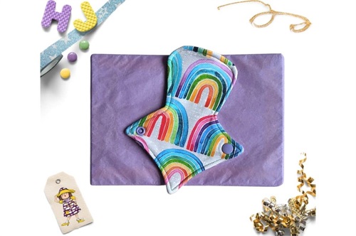 Buy  7 inch Thong Liner Cloth Pad Rainbow Rows now using this page